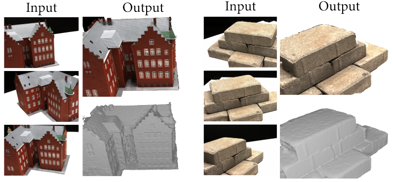 Spurfies: Sparse-view Surface Reconstruction using Local Geometry Priors